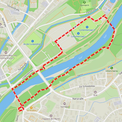 1 Runde = 2,3km